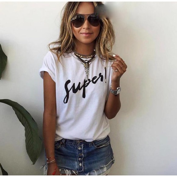 Sincerely Jules 'Super' Tee in Grey - S - Picture 1 of 3